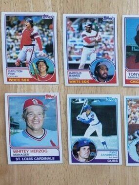 Lot of 387 1983 MLB Baseball Cards W/20 HALL OF FAMERS